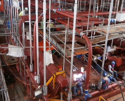 Boiler Rooftop Piping