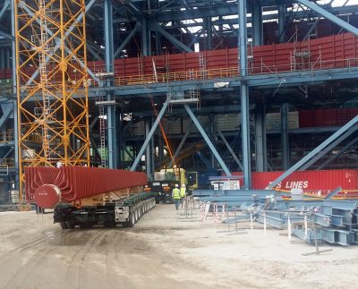 Header Transport By Multi Axial Trailer
